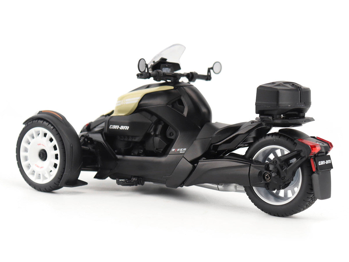 Can-Am Ryker Rally 3-Wheel Motorcycle Sand Storm and Black 1/12 Diecast Model by BRP Models by BRP Models