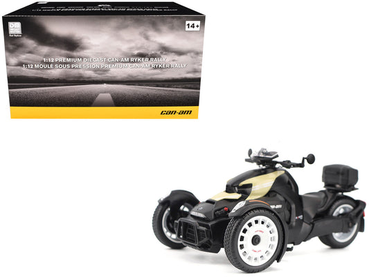 Can-Am Ryker Rally 3-Wheel Motorcycle Sand Storm and Black 1/12 Diecast Model by BRP Models by BRP Models