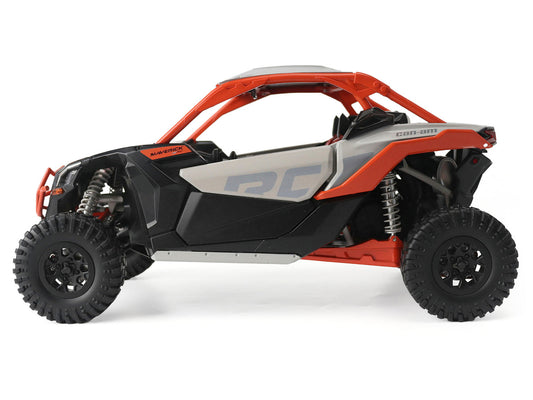 Can-Am Maverick X3 X RC Turbo RR Chalk Gray and Orange 1/12 Diecast Model by BRP Models by BRP Models
