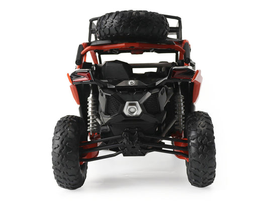 Can-Am Maverick X3 X RS Turbo RR with Roof Rack Chalk Gray and Orange 1/12 Diecast Model by BRP Models by BRP Models
