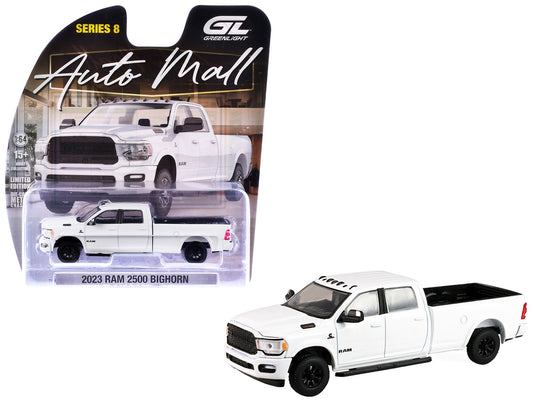 2023 Ram 2500 Bighorn Pickup Truck White "Auto Mall" Series 8 1/64 Diecast Model Car by Greenlight by Greenlight