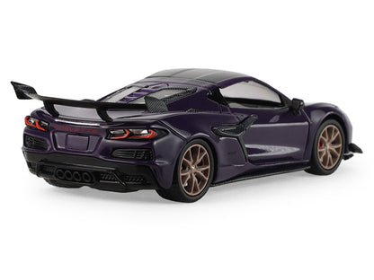 2025 Chevrolet Corvette ZR1 Hysteria Purple Metallic with Carbon Top "Auto Mall" Series 8 1/64 Diecast Model Car by Greenlight by Greenlight