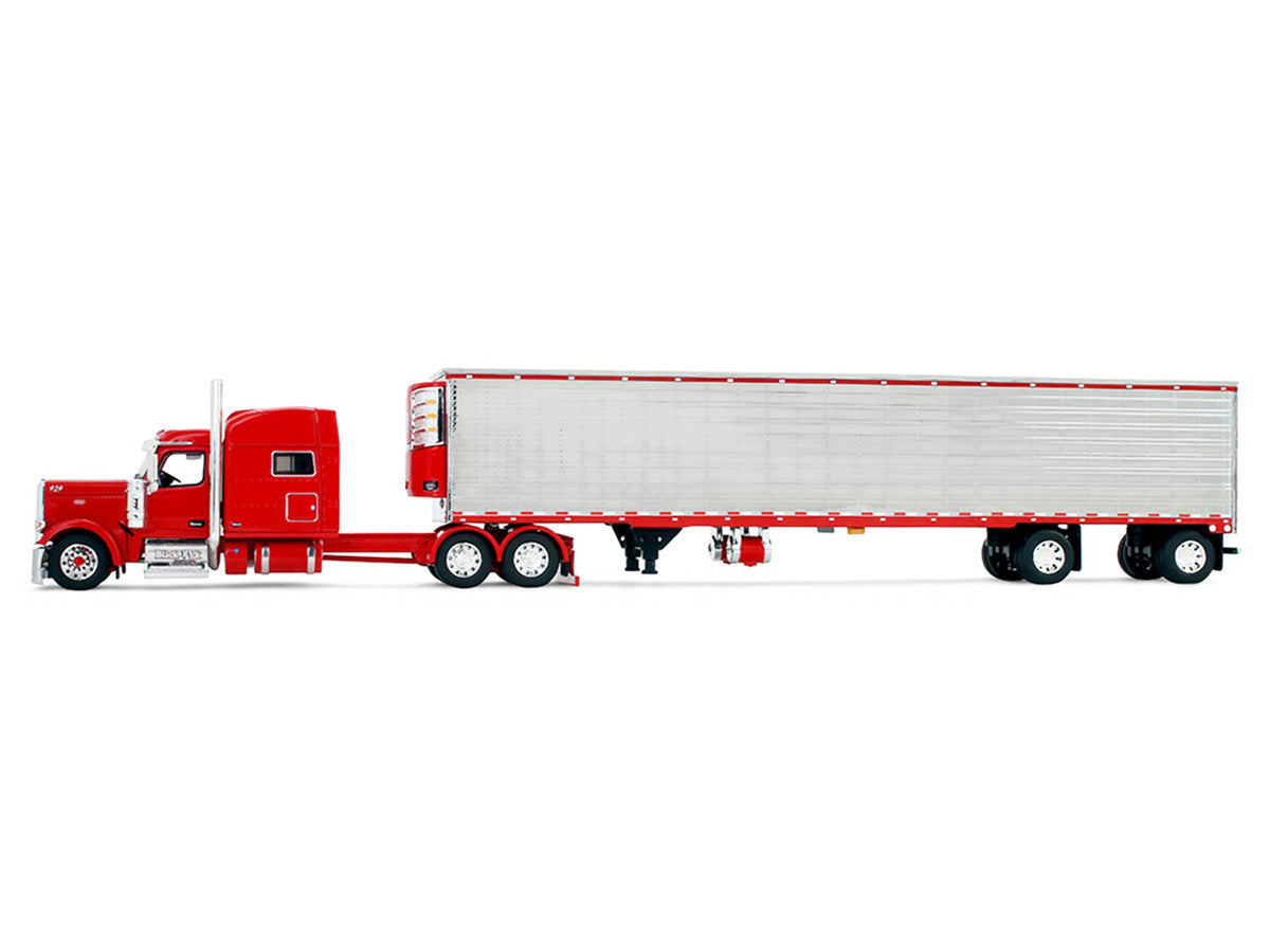 Peterbilt 589 with 78" Mid-Roof Sleeper and 53' Utility Trailer with Reefer "Blackjack Express LLC" Red "Big Rigs" Series II #6 1/64 Diecast Model by DCP/First Gear by First Gear