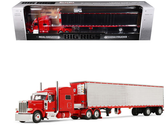 Peterbilt 589 with 78" Mid-Roof Sleeper and 53' Utility Trailer with Reefer "Blackjack Express LLC" Red "Big Rigs" Series II #6 1/64 Diecast Model by DCP/First Gear by First Gear