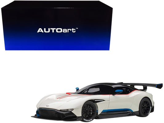 Aston Martin Vulcan Stratus White with Red and Blue Stripes 1/18 Model Car by Autoart by Autoart