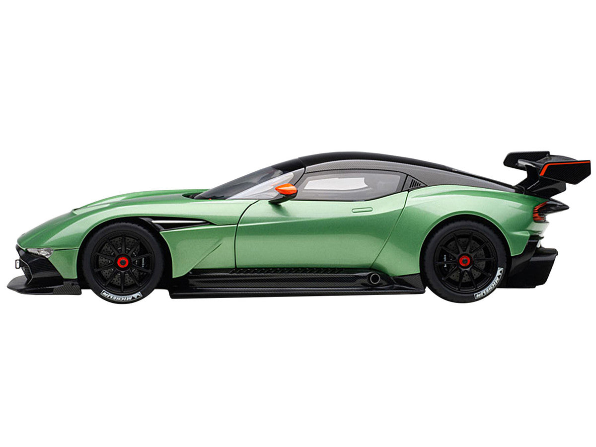 Aston Martin Vulcan Apple Tree Green Metallic with Orange Accents and Carbon Top 1/18 Model Car by Autoart by Autoart