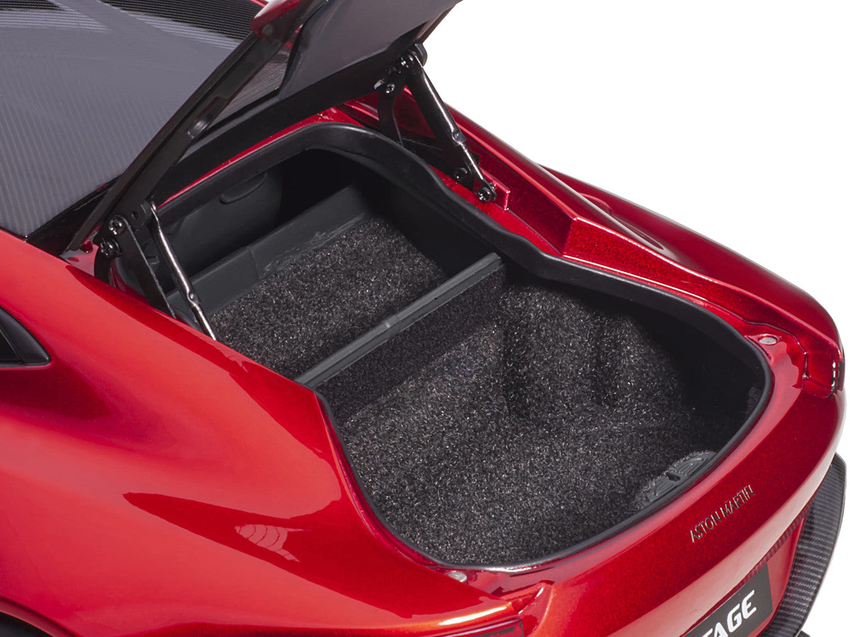 2019 Aston Martin Vantage RHD (Right Hand Drive) Hyper Red Metallic with Carbon Top 1/18 Model Car by Autoart by Autoart