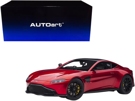 2019 Aston Martin Vantage RHD (Right Hand Drive) Hyper Red Metallic with Carbon Top 1/18 Model Car by Autoart by Autoart