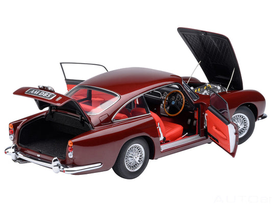 Aston Martin DB5 RHD (Right Hand Drive) Dubonnet Rosso Red Metallic 1/18 Model Car by Autoart by Autoart
