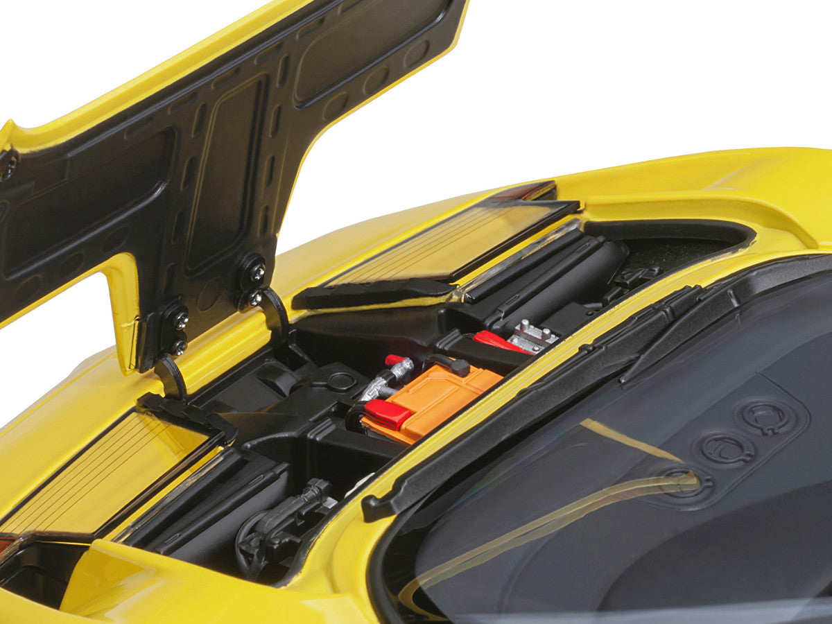 Bugatti EB110 SS Super Sport Giallo Bugatti Yellow with Silver Wheels 1/18 Model Car by Autoart by Autoart