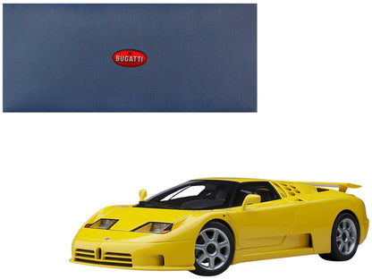 Bugatti EB110 SS Super Sport Giallo Bugatti Yellow with Silver Wheels 1/18 Model Car by Autoart by Autoart