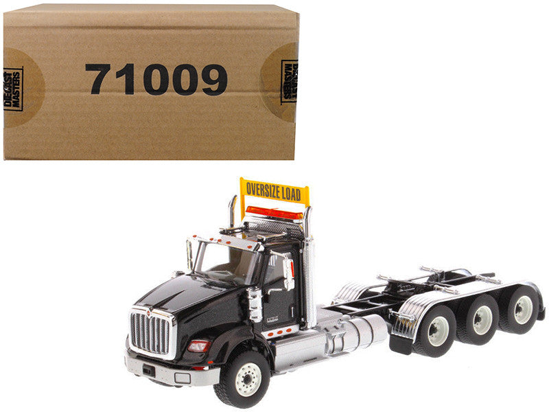 International HX620 Day Cab Tridem Tractor Black 1/50 Diecast Model by Diecast Masters by Diecast Masters