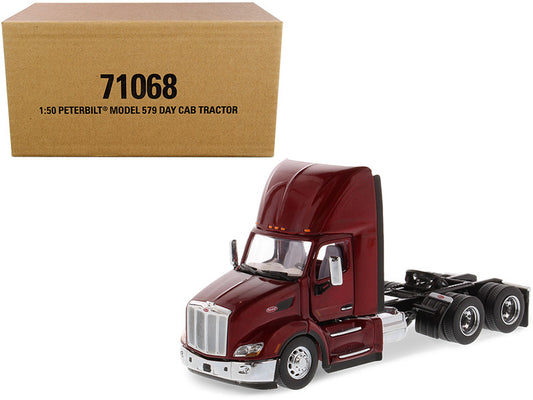 Peterbilt 579 Day Cab Truck Tractor Legendary Red "Transport Series" 1/50 Diecast Model by Diecast Masters by Diecast Masters