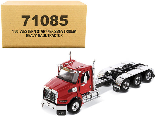 Western Star 49X SBFA Tridem Day Cab Heavy-Haul Truck Tractor Viper Red "Transport Series" 1/50 Diecast Model by Diecast Masters by Diecast Masters