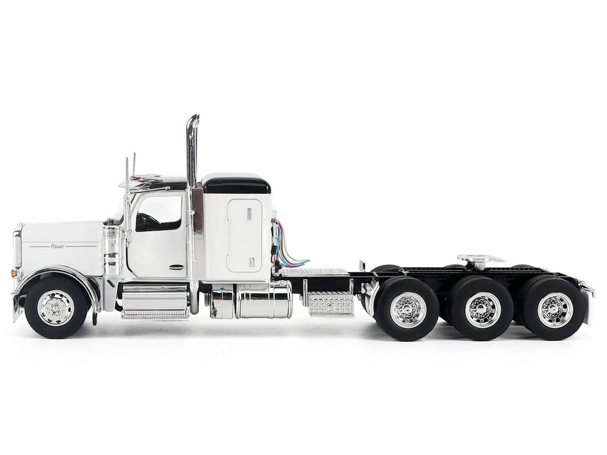 Peterbilt 589 Legendary Package Truck Tractor with 58" Sleeper White with Black Top "Transport Series" 1/50 Diecast Model by Diecast Masters-1