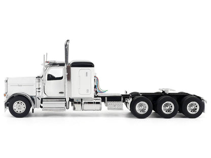 Peterbilt 589 Legendary Package Truck Tractor with 58" Sleeper White with Black Top "Transport Series" 1/50 Diecast Model by Diecast Masters-1
