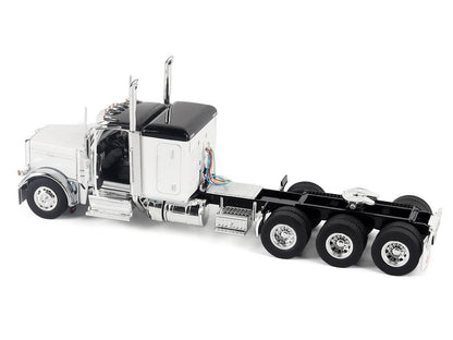 Peterbilt 589 Legendary Package Truck Tractor with 58" Sleeper White with Black Top "Transport Series" 1/50 Diecast Model by Diecast Masters-2