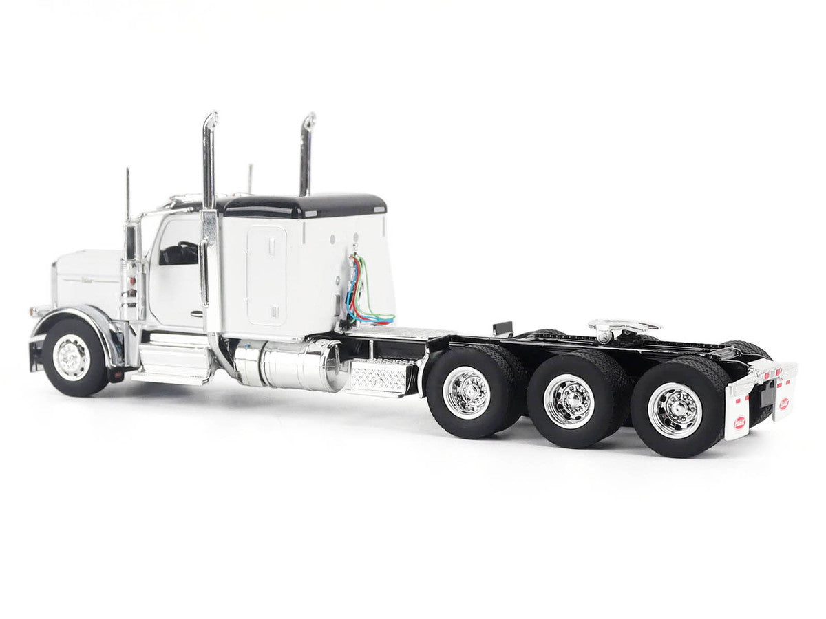 Peterbilt 589 Legendary Package Truck Tractor with 58" Sleeper White with Black Top "Transport Series" 1/50 Diecast Model by Diecast Masters-3