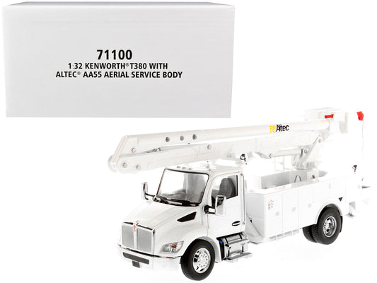 Kenworth T380 with Altec AA55 Aerial Service Truck White "Transport Series" 1/32 Diecast Model by Diecast Masters by Diecast Masters