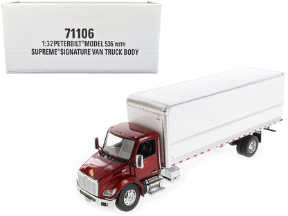 Peterbilt 536 Truck with Supreme Signature Van Body Red Metallic "Transport Series" 1/32 Diecast Model by Diecast Masters by Diecast Masters