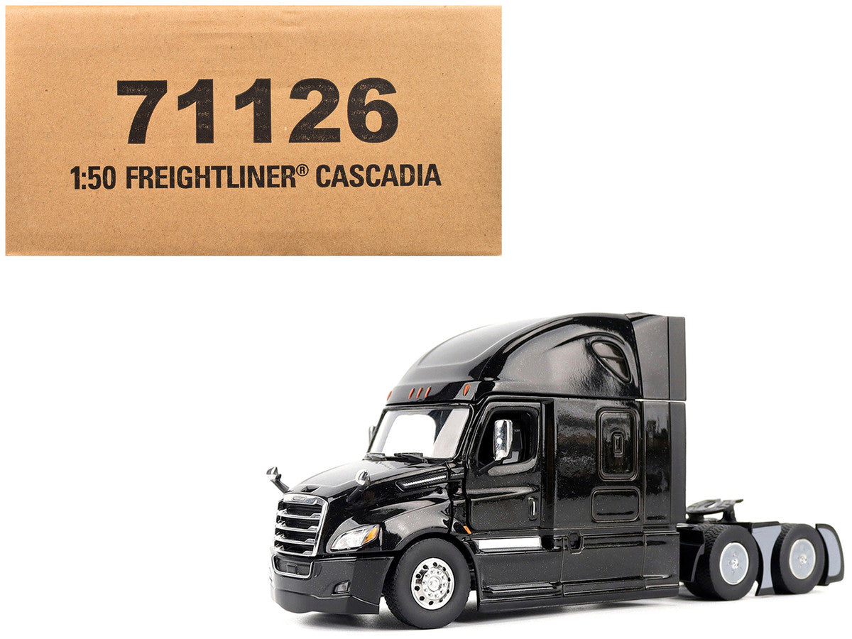 Freightliner New Cascadia Sleeper Cab Truck Tractor Black "Transport Series" 1/50 Diecast Model by Diecast Masters by Diecast Masters