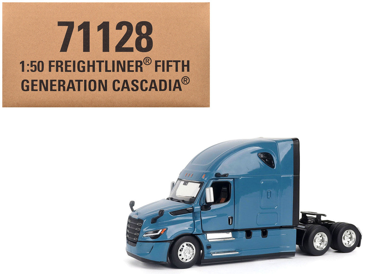 2025 Freightliner Cascadia Gen-5 Sleeper Cab Truck Tractor Signature Blue "Transport Series" 1/50 Diecast Model by Diecast Masters-0