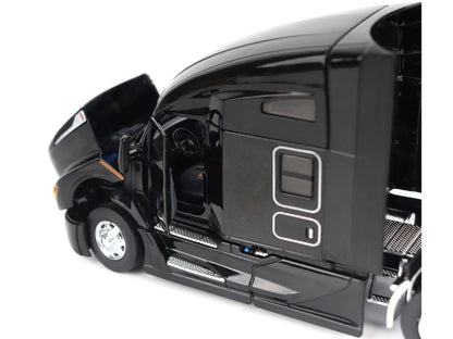 Kenworth T680 76" High Roof Sleeper Cab Truck Tractor Black "Transport Series" 1/50 Diecast Model by Diecast Masters by Diecast Masters