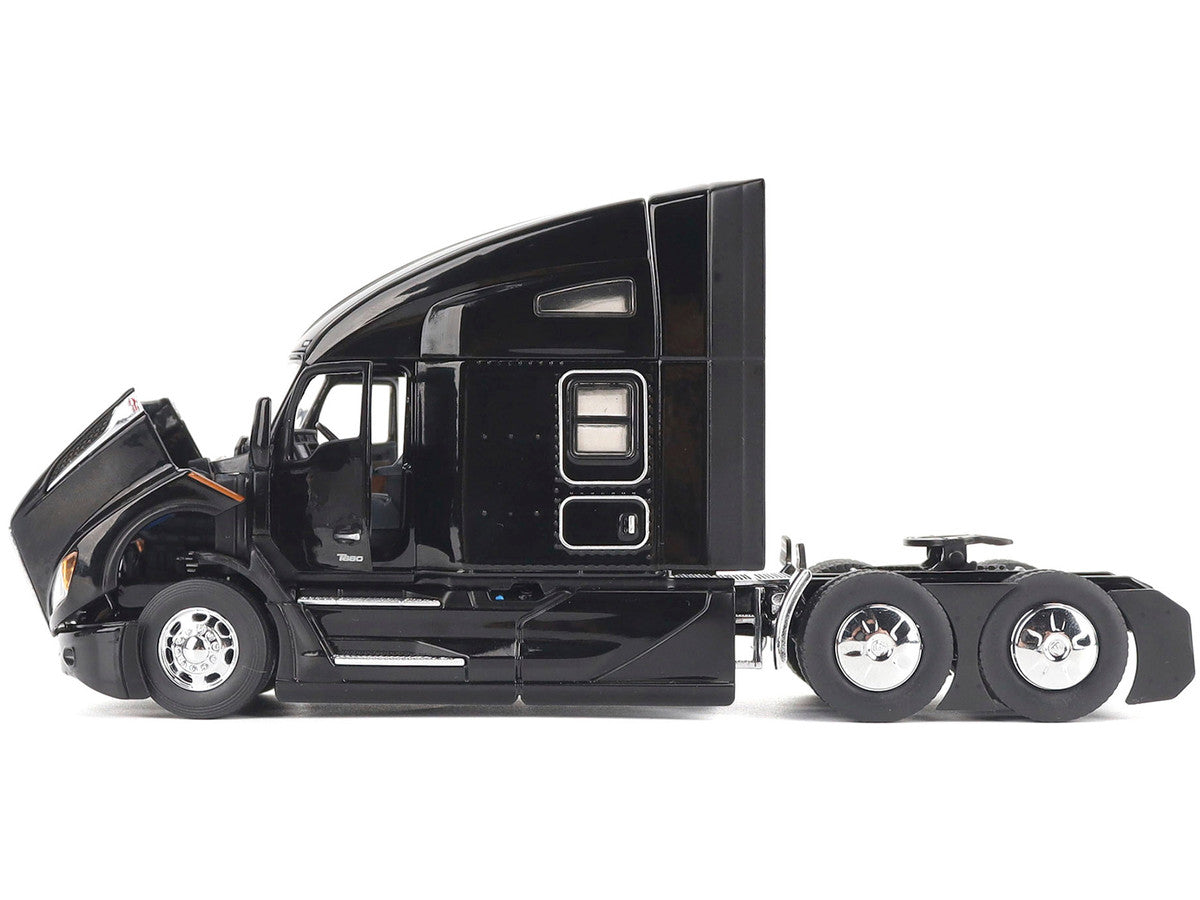 Kenworth T680 76" High Roof Sleeper Cab Truck Tractor Black "Transport Series" 1/50 Diecast Model by Diecast Masters by Diecast Masters