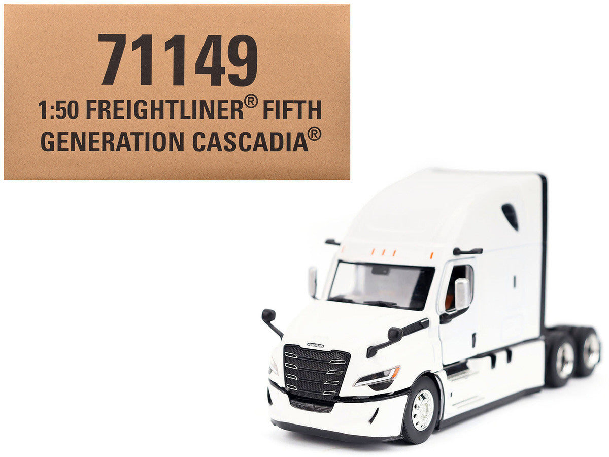 2025 Freightliner Cascadia Gen-5 Sleeper Cab Truck Tractor Winter White "Transport Series" 1/50 Diecast Model by Diecast Masters-0