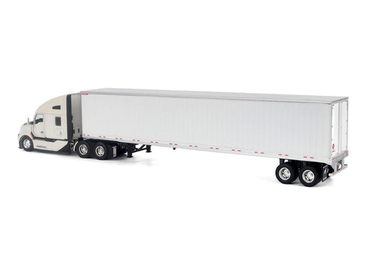 Kenworth T680 Next-Gen 76" High-Roof Sleeper Tandem Tractor White with Great Dane Champion 53ft Dry Cargo Trailer "Transport Series" 1/50 Diecast Model by Diecast Masters by Diecast Masters