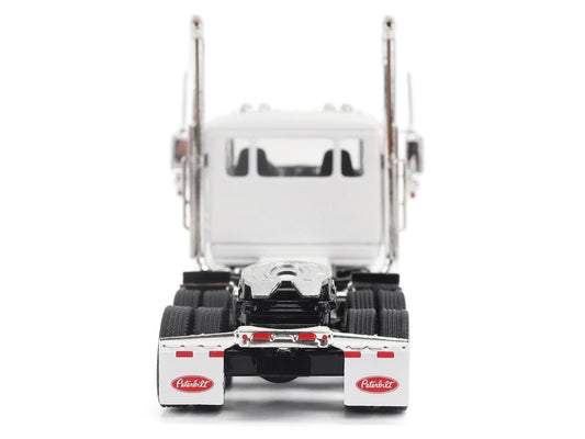 Peterbilt 589 Tandem-Axle Legendary Package Truck Tractor with Day Cab White "Transport Series" 1/64 Diecast Model by Diecast Masters by Diecast Masters