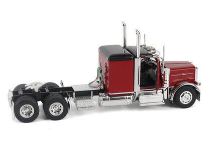Peterbilt 589 Legendary Package Tandem-Axle Truck Tractor with 58" Sleeper Cab Legendary Red with Black Top "Transport Series" 1/50 Diecast Model by Diecast Masters-2