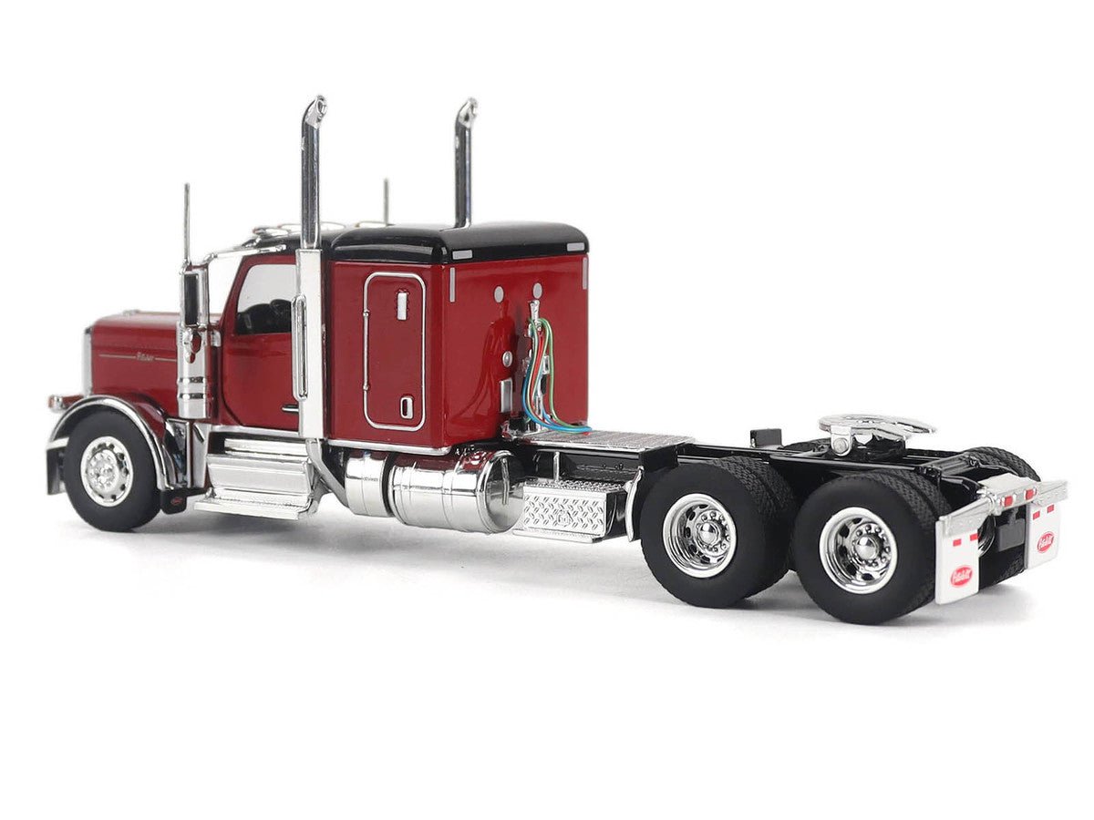 Peterbilt 589 Legendary Package Tandem-Axle Truck Tractor with 58" Sleeper Cab Legendary Red with Black Top "Transport Series" 1/50 Diecast Model by Diecast Masters-3