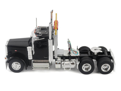 Peterbilt 589 Truck Tractor with Day Cab Black "Transport Series" 1/50 Diecast Model by Diecast Masters-1