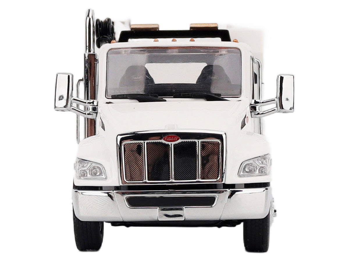 Peterbilt 536 Auto-Crane Titan 85-Body HC14-Crane Work Truck with Miller EnPak White "Transport Series" 1/50 Diecast Model by Diecast Masters by Diecast Masters