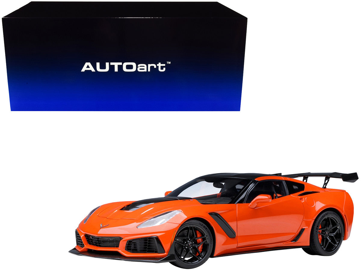 2019 Chevrolet Corvette C7 ZR1 Sebring Orange Tintcoat with Carbon Top 1/18 Model Car by Autoart by Autoart