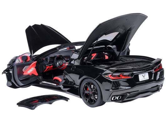2020 Chevrolet Corvette C8 Stingray Black 1/18 Model Car by Autoart by Autoart