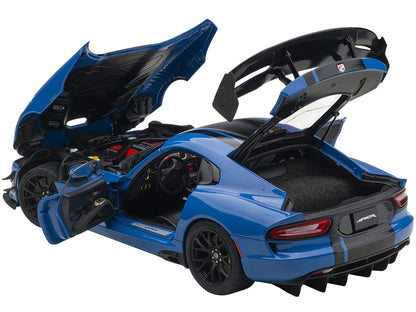2017 Dodge Viper ACR Competition Blue with Black Stripes 1/18 Model Car by Autoart by Autoart