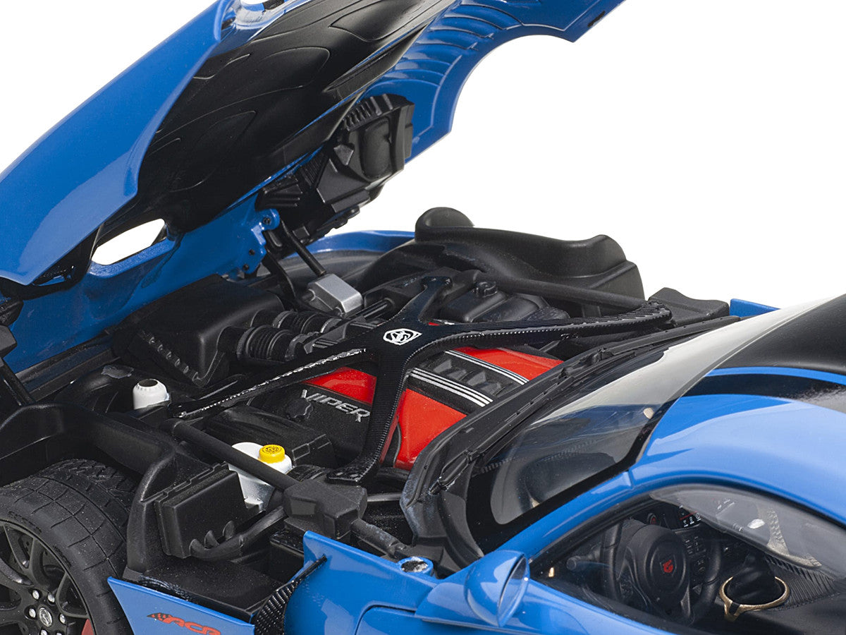 2017 Dodge Viper ACR Competition Blue with Black Stripes 1/18 Model Car by Autoart by Autoart