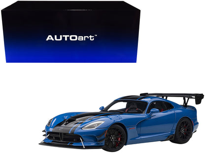 2017 Dodge Viper ACR Competition Blue with Black Stripes 1/18 Model Car by Autoart by Autoart