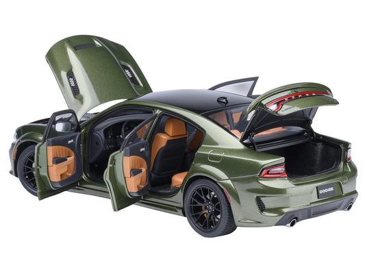 Dodge Charger SRT Hellcat Redeye F8 Green Metallic with Matt Black Top 1/18 Model Car by Autoart by Autoart