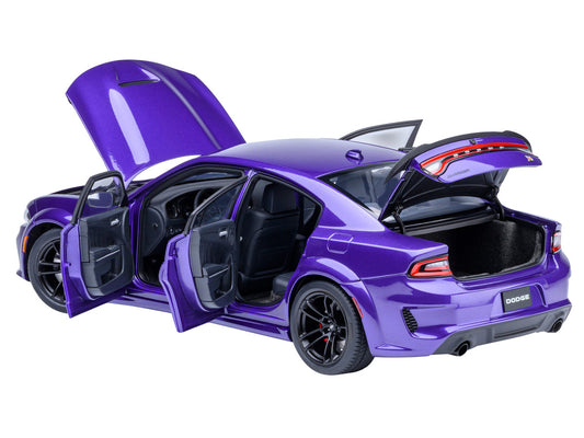 Dodge Charger Scat Pack Widebody Plum Crazy Purple Metallic 1/18 Model Car by Autoart by Autoart
