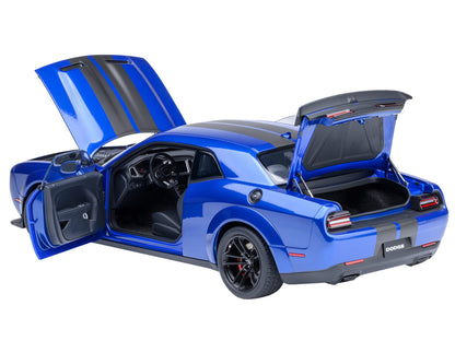 2022 Dodge Challenger SRT Jailbreak Indigo Blue Metallic with Carbon Stripes 1/18 Model Car by Autoart by Autoart