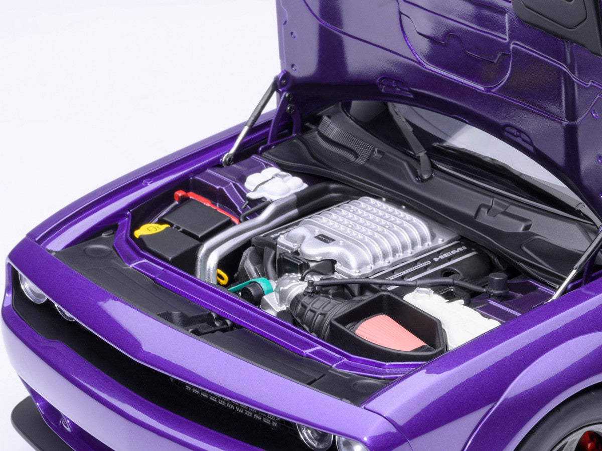 2023 Dodge Challenger SRT Super Stock Plum Crazy Purple 1/18 Model Car by Autoart by Autoart
