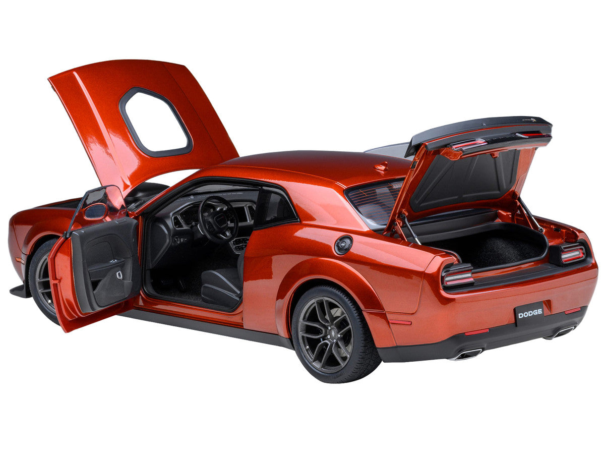 2022 Dodge Challenger R/T Scat Pack Widebody Sinamon Stick Orange 1/18 Model Car by Autoart by Autoart