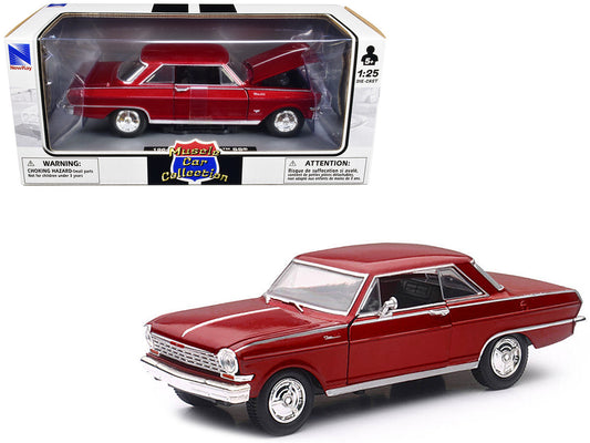 1964 Chevrolet Nova SS Burgundy "Muscle Car Collection" 1/25 Diecast Model Car by New Ray by New Ray
