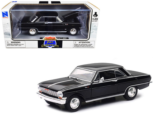 1964 Chevrolet Nova SS Black "Muscle Car Collection" 1/25 Diecast Model Car by New Ray by New Ray