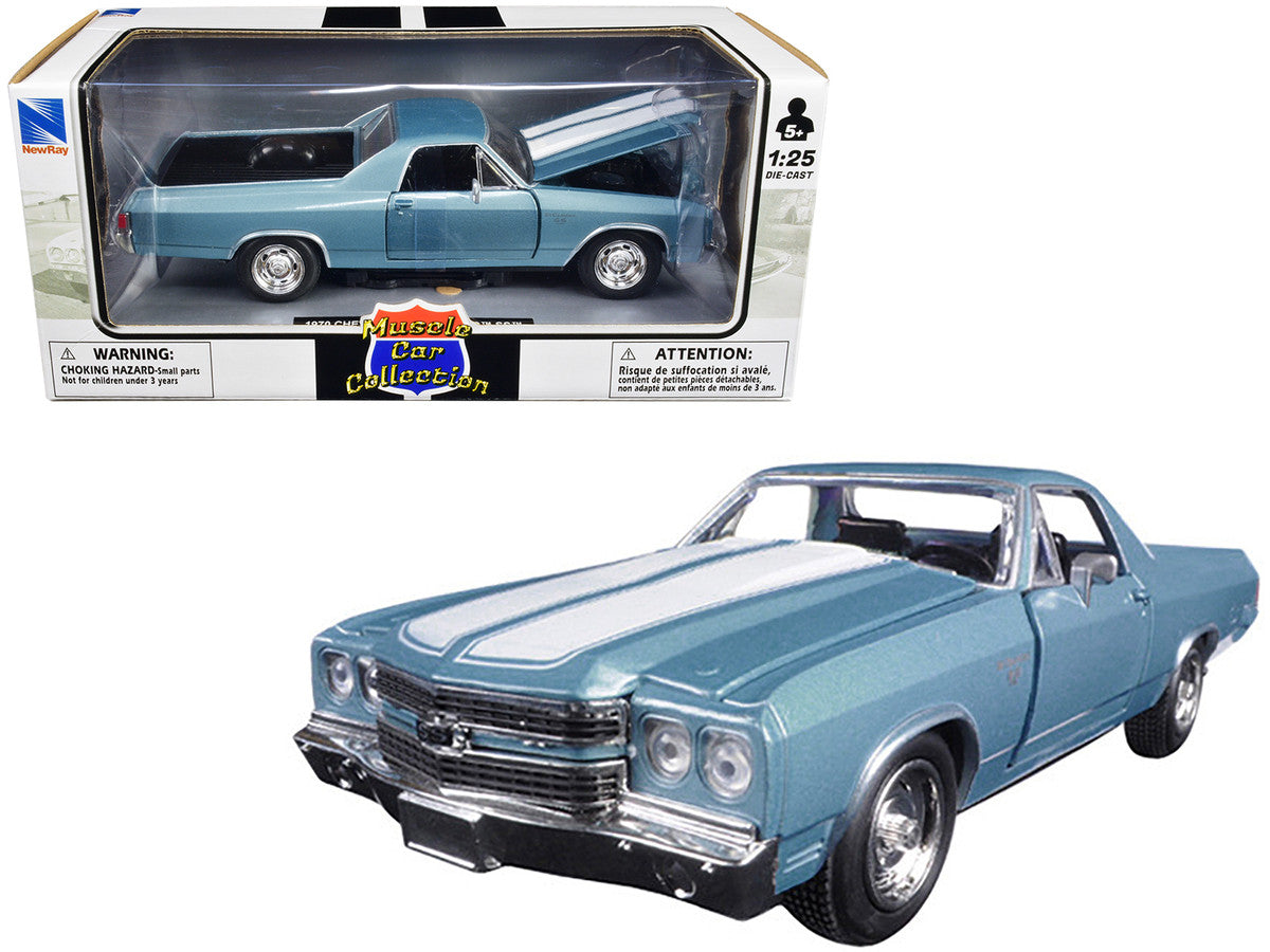 1970 Chevrolet El Camino SS Blue 1/25 Diecast Model Car by New Ray by New Ray