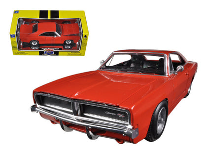 1969 Dodge Charger R/T Orange "Muscle Car Collection" 1/25 Diecast Model Car by New Ray by New Ray