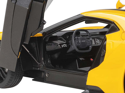 2017 Ford GT Triple Yellow with Black Stripes 1/18 Model Car by Autoart by Autoart
